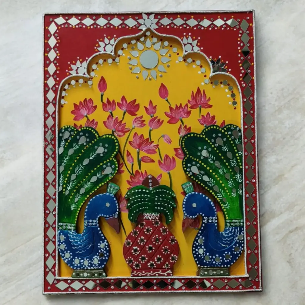 Peacock in lotus paradise 