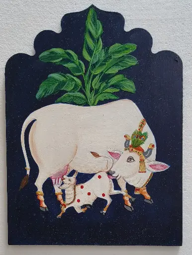 Sacred bond : Cow and Calf (small cow)